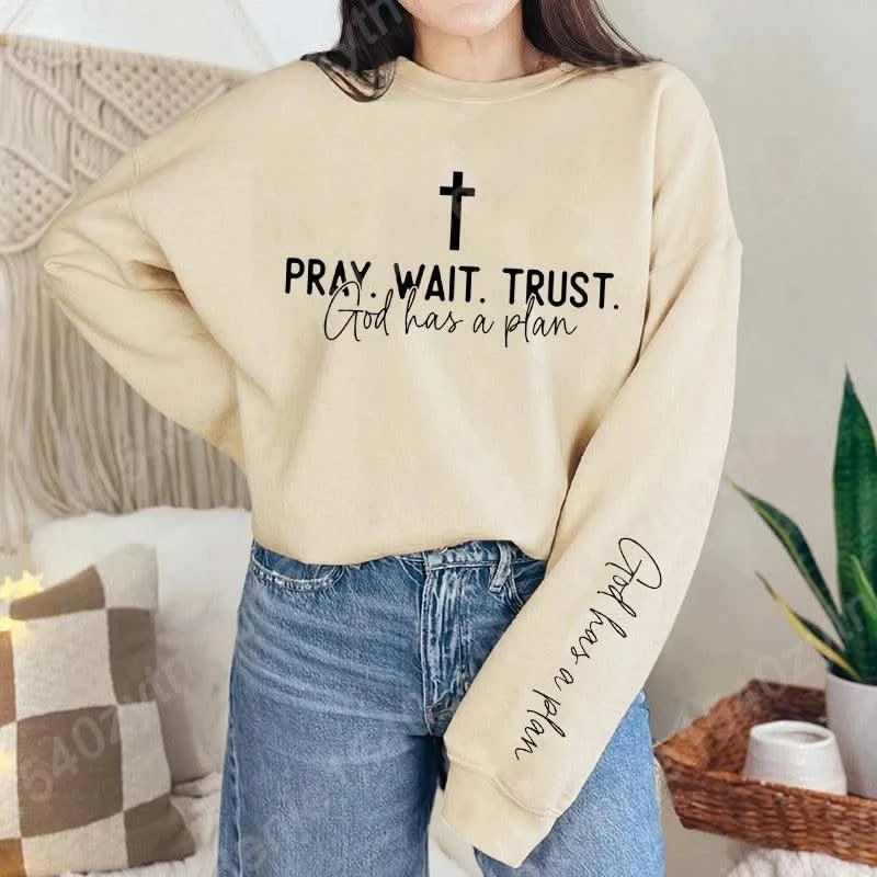 Uplifting Christian Quote Crewneck Sweatshirt, Long Sleeve, Women's