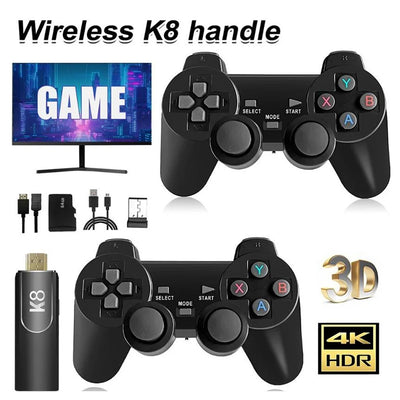 Gaming Console 58000 Games 256G TV Handheld Game Console 4K Wireless Gamepads HDMI-Compatible Wireless Controller for PS1 N64 DC