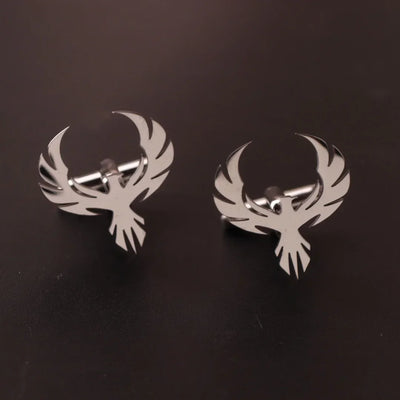 1Pair  Stainless Steel Cufflinks Men  Cuff ButtonLion Eagle Cross Sikh Symbol  For Wedding Shirt Badge Pin Business Shirt Cuffli