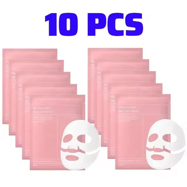 Bio Collagen Brightening Mask Deep Hydrating Shrink Pores Overnight Mask Gentle Moisturizing Refreshing Women Facial Skin Care