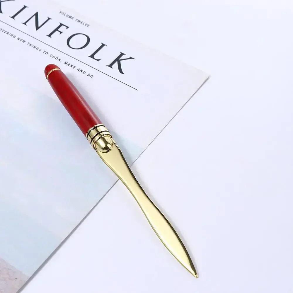 Supplies wooden handle office school student stationery letter opener express cut paper tool envelopes