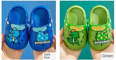 Child Kawaii Blue Cartoon Clogs Shoes Summer Kids Lovely Dinosaur Outdoor Cute Boys Sandal Light Breathable Casual Garden Shoes