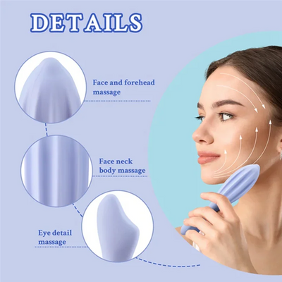 AA20-Facial Massage Roller Silicone Face Massage Tools Face Roller Skin Care For Shapes Body & Face Curves Reduces Tiredness