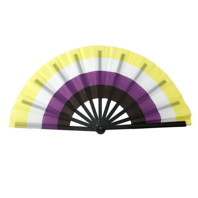 Folding Hand Fans Rainbows Fan Dance Decoration Hand Fans Summer Fan Perfect Props for Summer Music Festivals & Parties