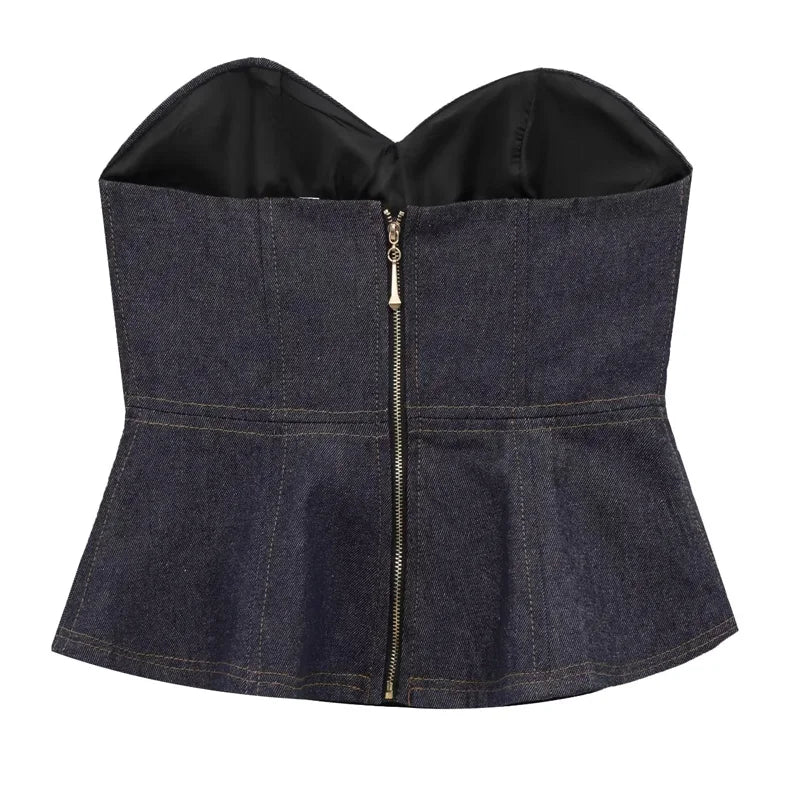 TRAF Women's Corset Off Shoulder