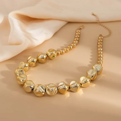 Irregular Woman Choker Neck Jewelry Geometry Women's Wholesale Fashion Trendy Stainless Steel Aesthetic Necklaces CCB Gift Chain