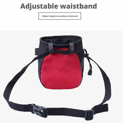 Bouldering Chalk Bag Storage Pockets Rock Climbing Chalk Bag with Chalk Brush Magnesium Powder Bag for Climbing Weightlifting