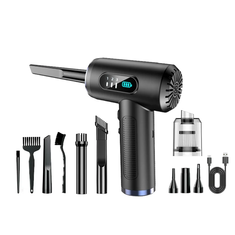 Air Duster Vacuum Cleaner 50000RPM 3 Gear Cordless Handheld Cleaner For Car Home Computer, Blow Vacuum 2 In 1 Easy To Use