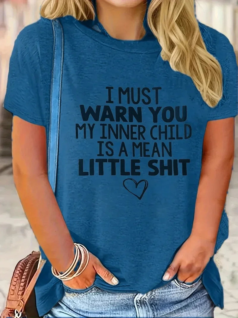 Plus Size New Women T-shirt Vintage Cartoon Graphic Print