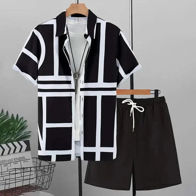 Beach Shorts Two Piece Set Men
