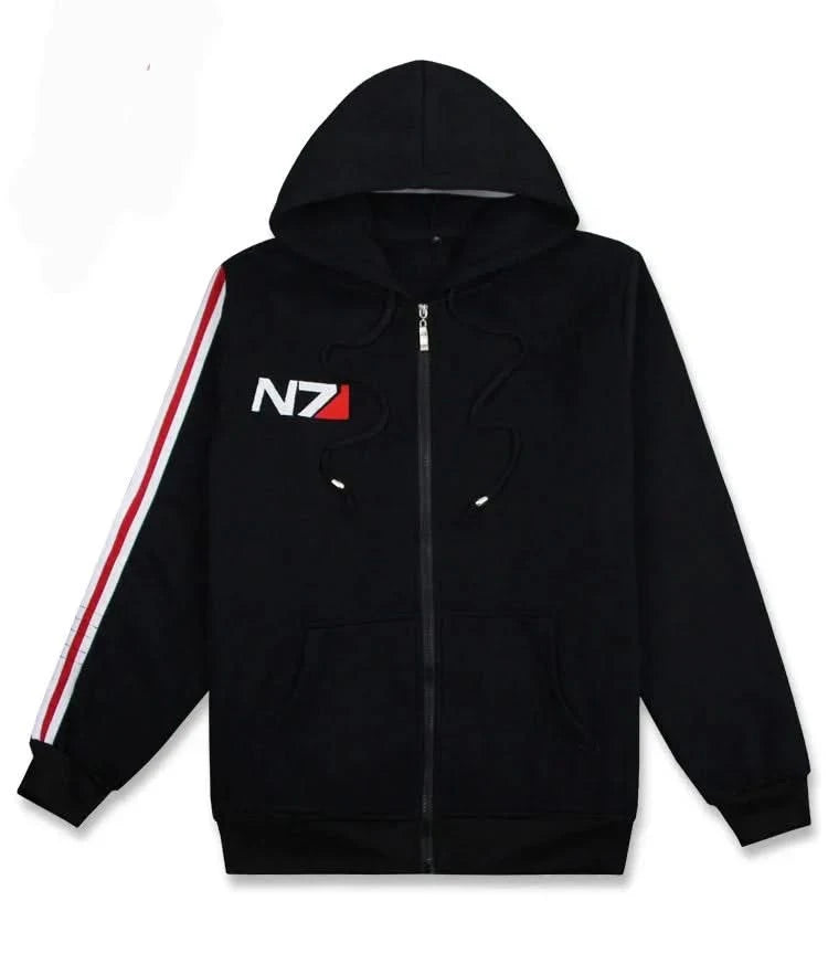 Mass Effect Hoodie Zip Up Hooded Sweatshirt Women Men