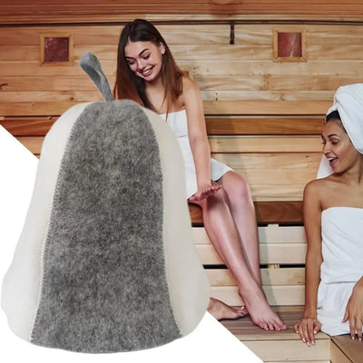 sauna Anti Heat Sauna Hat Thicken Wool Felt Shower Cap Women Men Steam Bath Shower Hair Turban Quickly Towel Drying Towel Hats