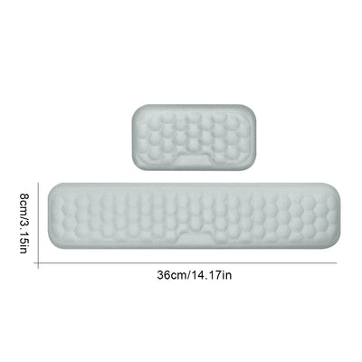 2Pcs L-Shaped Keyboard Mouse Pad Memory Foam Elbow Pillow Ergonomic Desk Edge Cushion Keyboard Wrist Rest Pad for Gaming Office
