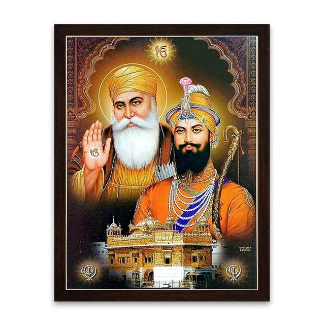India Art The Ten Sikh Gurus Canvas Painting Wall Art Guru Nanak Posters Prints Sikhism Wall Picture for Living Room Decoration