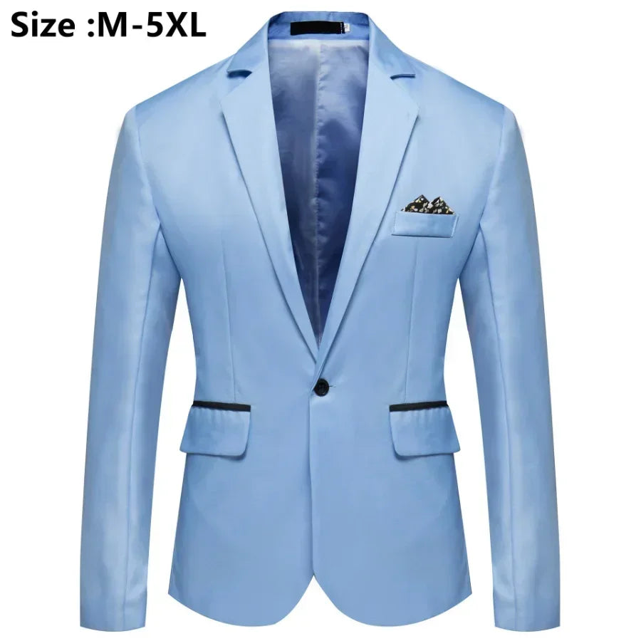 2025 Men's Formal Office Blazer Jacket Suits Solid Fashion Wedding Dress Suit Jacket Coat Male Oversized Casual Blazer Hombre - Elanique