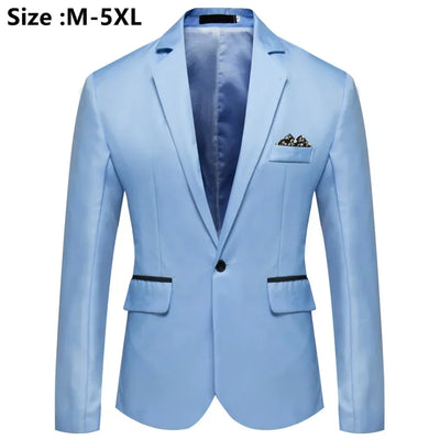 2025 Men's Formal Office Blazer Jacket Suits Solid Fashion Wedding Dress Suit Jacket Coat Male Oversized Casual Blazer Hombre - Elanique
