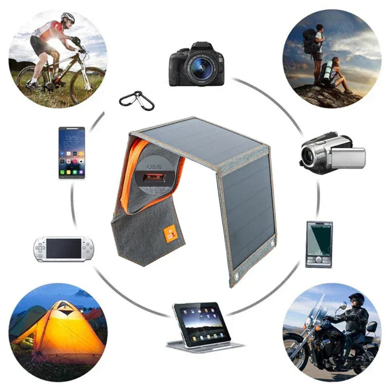 15W 20W 30W Portable Foldable 5V Solar Panel Waterproof for Cell Phone Power Bank Battery Charger Outdoor Camping