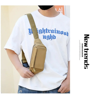 Banana Bag Waterproof Waist Pouch Oxford Cloth Wear Resistant Waist Bags Portable Large Capacity Shoulder Belt Bags Running