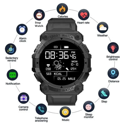 Smart Watches Men Women Bluetooth Smartwatch Round Touch Smart Bracelet Fitness Bracelet Connected Watches for Ios & Android