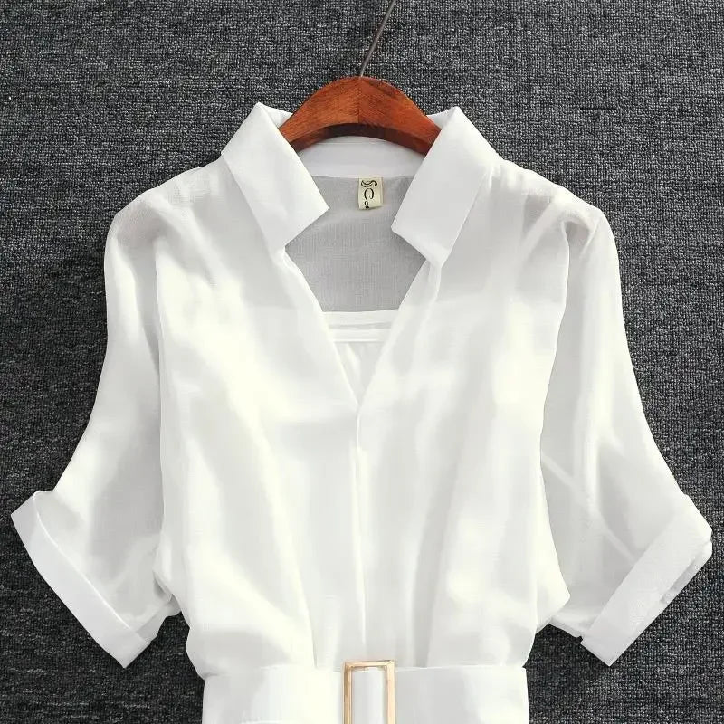 Women's Dress Sundress Clothing Female Dresses 2024 Slip Mini Short White Silk Satin Chiffon Loose Xxl Chic and Elegant Pretty X