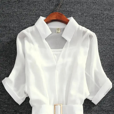 Women's Dress Sundress Clothing Female Dresses 2024 Slip Mini Short White Silk Satin Chiffon Loose Xxl Chic and Elegant Pretty X