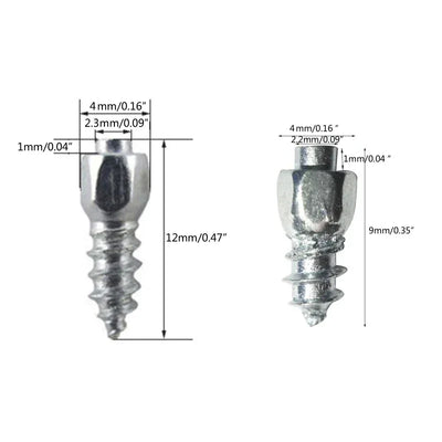 100Pcs Tire Studs Snow Spikes Bike Anti-Slip Screw Motorcycle Tire Spikes Winter Bicycle Anti-ice Supplies Car Accessories tools