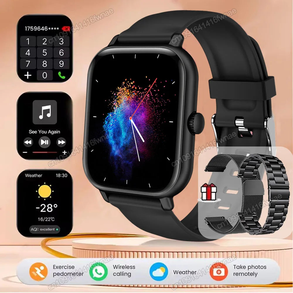 Smart Watch For Android IOS Watches 2.01inch HD Display Bluetooth Call Message Alert Music Sports Mode Smartwatch Men Women Gift