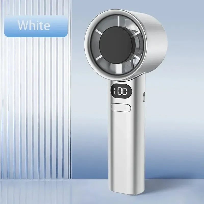 Portable Hand Fan 120 Wind Speeds Mini Bladeless Handheld Fan USB Rechargeable Personal Highspeed Fans Electric Eyelash Fan