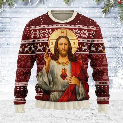 Men Women ugly christmas Sweatshirt Jesus Sweater 3D Printed the Orthodox graphic Sweaters Tops new unisex clothing dropshipping