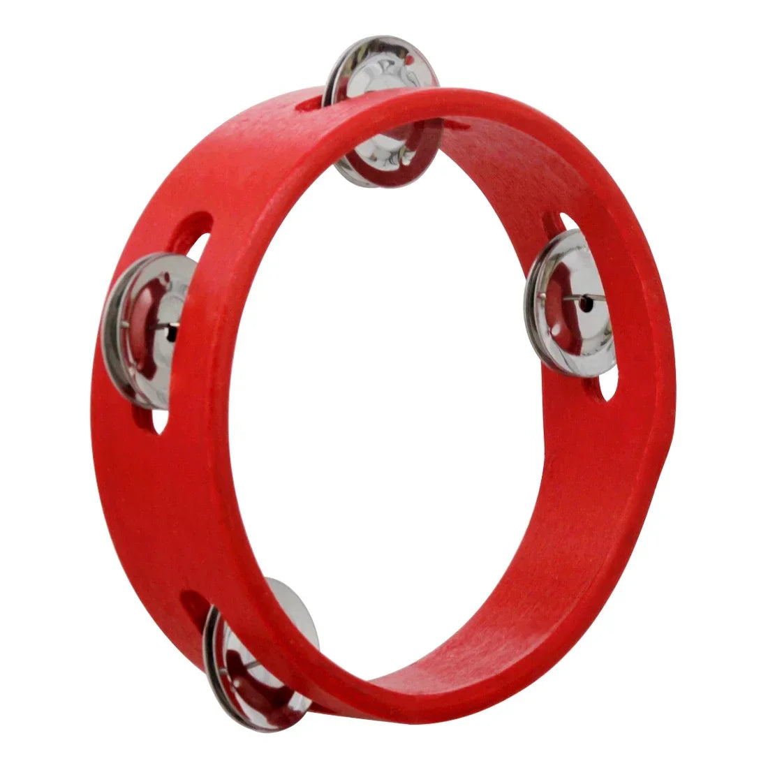 6 Inch Tambourine Hand Crank Drums Spin Rattle Wooden Hand Bell Orff Percussion Instrument Freestyle Drum Portable Kids Gifts