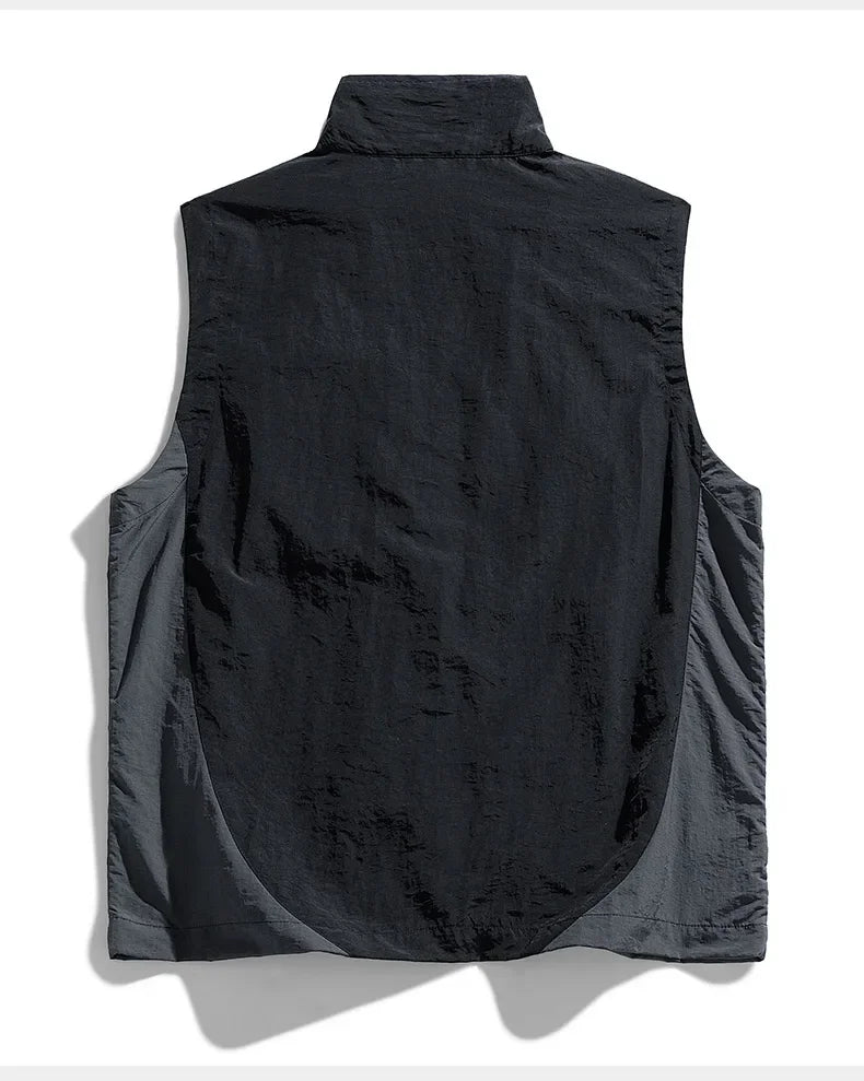 Men's vest for spring and summer new outerwear for camping hiking outdoor charging fashionable trend simple and high-end vest