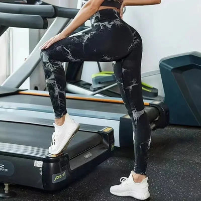 Tie Dye Seamless Leggings for Women High Waist Yoga