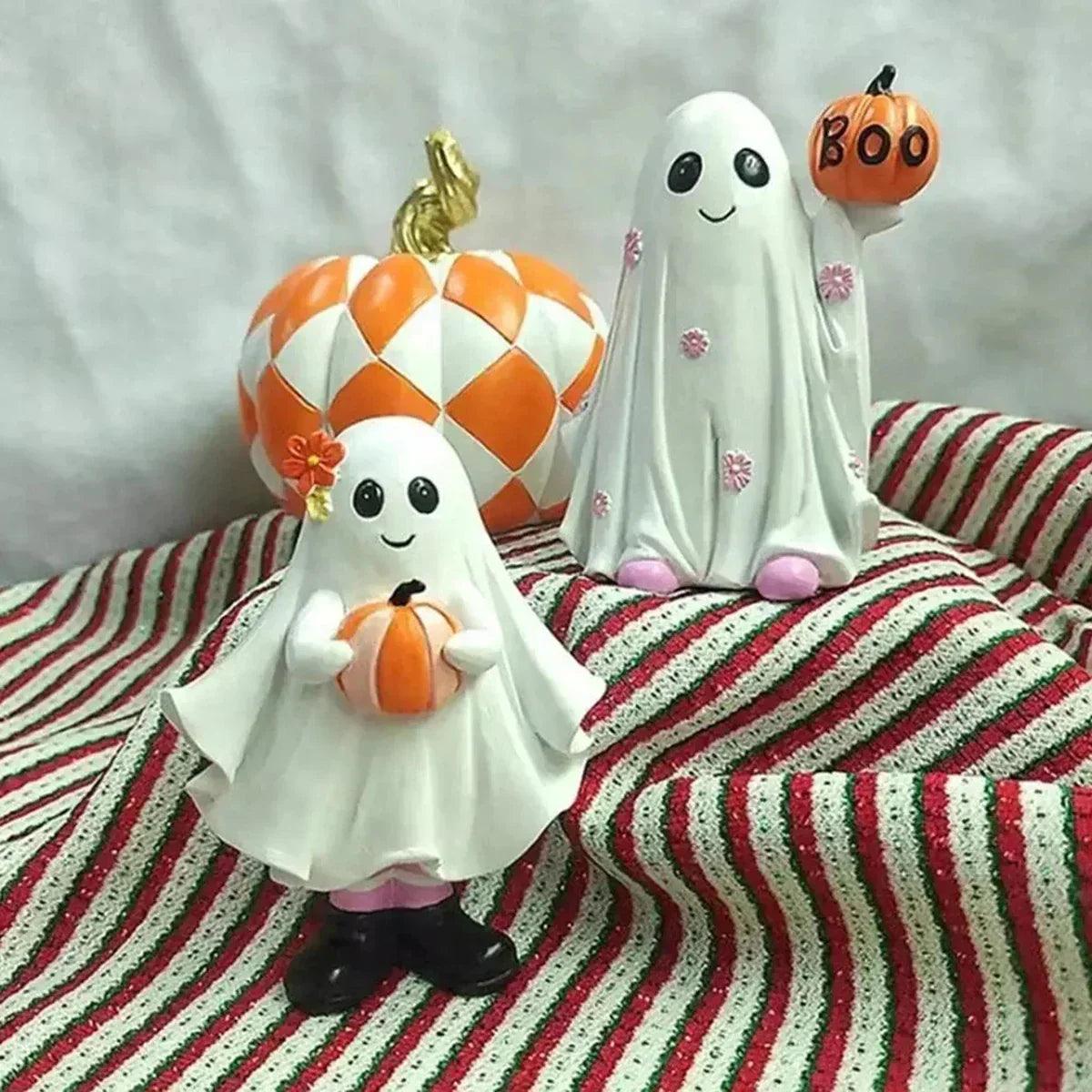 Home resin halloween decorations cute ghost desktop ornaments