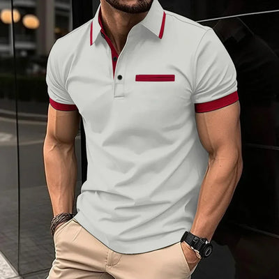 Solid Coloured Printed Polo Men's Clothing Simple 3D Print T-shirts for Men Breathable Men's Short Sleeve Polo Casual Loose Tops