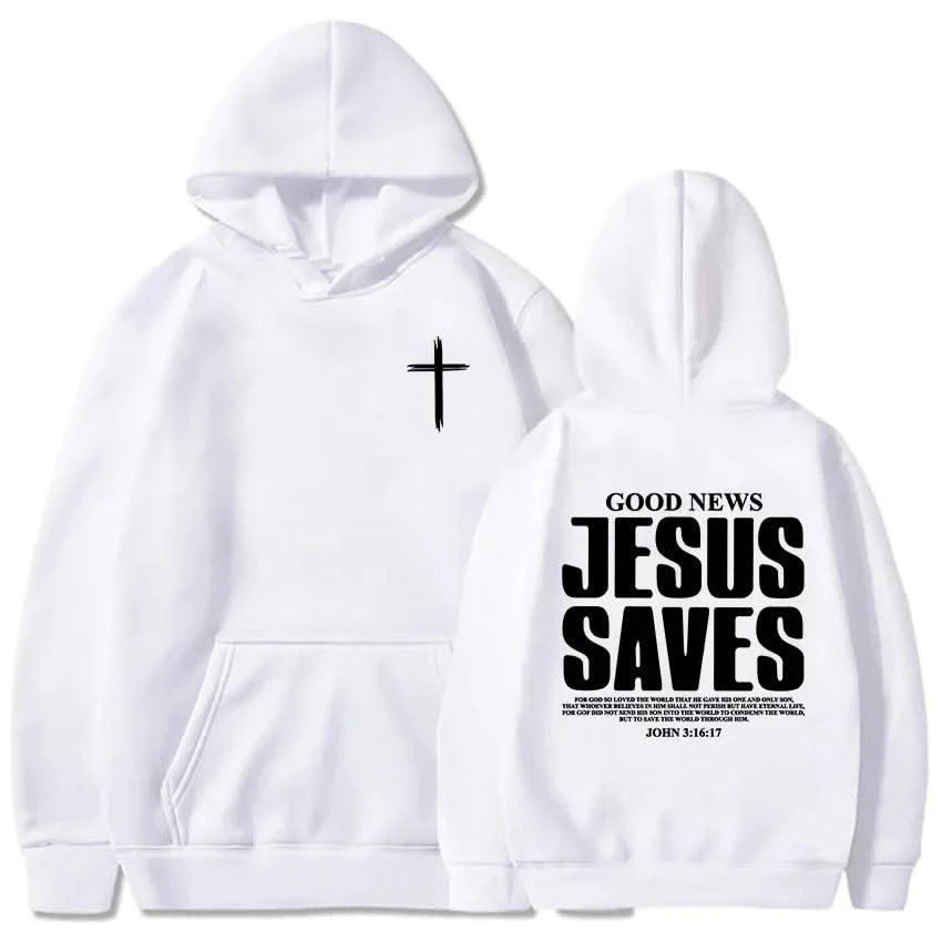 Jesus Saves John 3:16:17 Hoodies Christian Bible Verse Sweatshirts Men Women