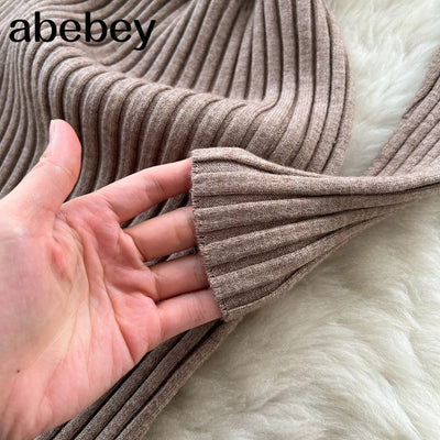 Sweater Knit Dress For Women Vintage Knitting Package Hip Elegant Lady Knitwear Elasticity Women's Autumn Winter Midi Dresses