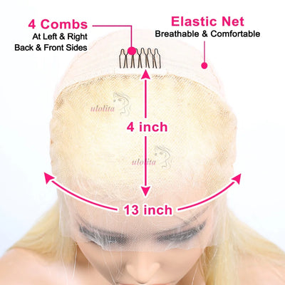 Short Hair 613 Blonde 180% Pixie Cut Wigs Human Hair Wig With Bangs 13x4 Lace fronta Wig Brazilian C Parted Minimalist Pixie Wig