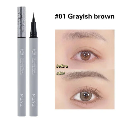 Water Liquid Eyebrow Pencil Waterproof Long Lasting No Blooming Eyeliner Lying Silkworm Ultra Fine Eyebrow Tattoo Pencil Makeup