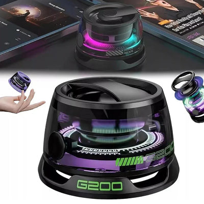 Bluetooth 5.3 Speaker Outdoor Magnetic RGB Lighting Bluetooth Speaker with RGB Color Light Multifunctional Magnetic Phone Holder