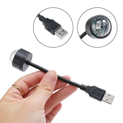 Mini LED Car Roof Star Night Light Projector Atmosphere Galaxy Lamp USB Decorative Adjustable for Auto Roof Room Ceiling Decor