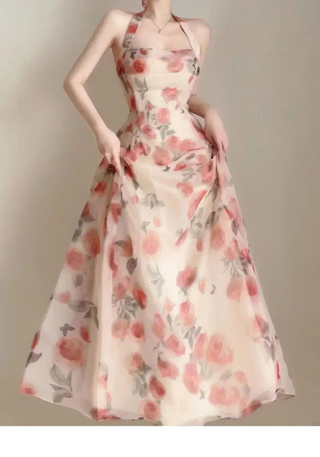 Long dresses womens clothing french elegant party dressess female 2025 summer new fashion versatile beach style evening