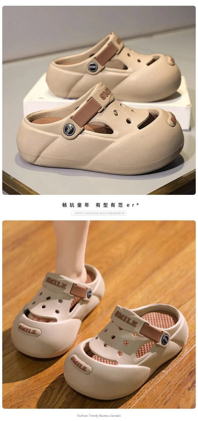 Luxury Boy Clogs Summer Kids Shoes Breathable Casual Lightweight Indoor House Shoes Children Boy Sandals Slippers