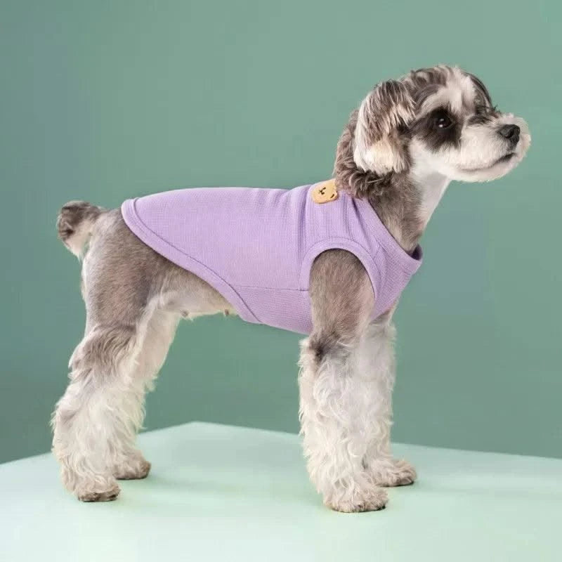 Summer Dog Clothes for Small Dogs Pet Dog Cooling Vest Puppy Clothing Solid T-Shirt Waffler Pet Apparel Chihuahua Dog Costume