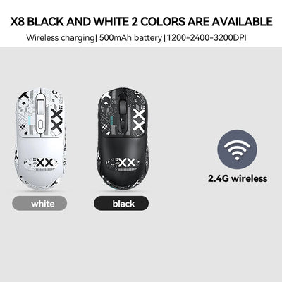 Warvank X8 Wireless Gaming Mouse 500mAh TYPE-C Rechargeable Office Mouse Suitable for Laptop Desktop Computers