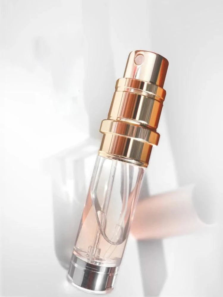Portable Luxurious 9ml Travel Perfume Bottle Rosted Metal Shell Bottom Filling Sample Delicate Spray Empty Perfume Dispenser
