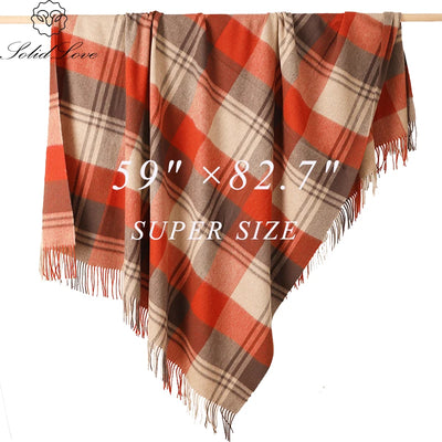 100% Wool Blanket Warm 1.5*2m Fleece Blankets For Sofa Winter Sleeping Comforter Adult Children Bedding Office Travel Blanket