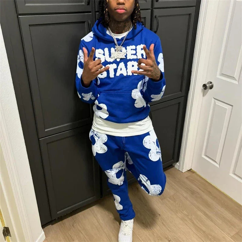 Men's Hoodies For Men Clothing Embroidery Sweatshirt Suit Man Tracksuit Pant Sets New In Hoodies & Sweatshirts Sports Suits Set