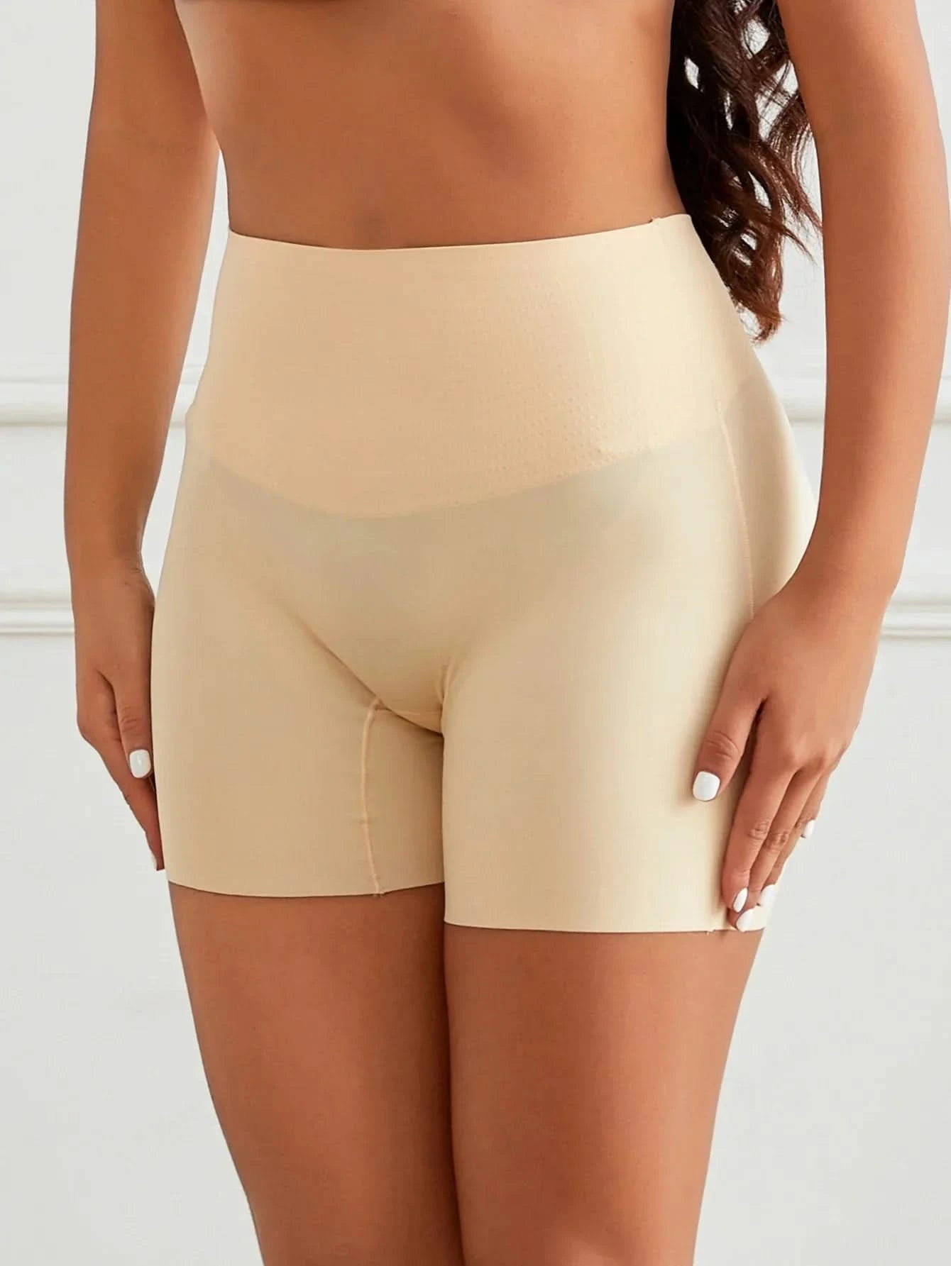 Flarixa Mid Rise Seamless Safety Shorts Boxer Briefs For Women Slip Shorts Tummy Control Shaping Panties Under the Dress Skirts