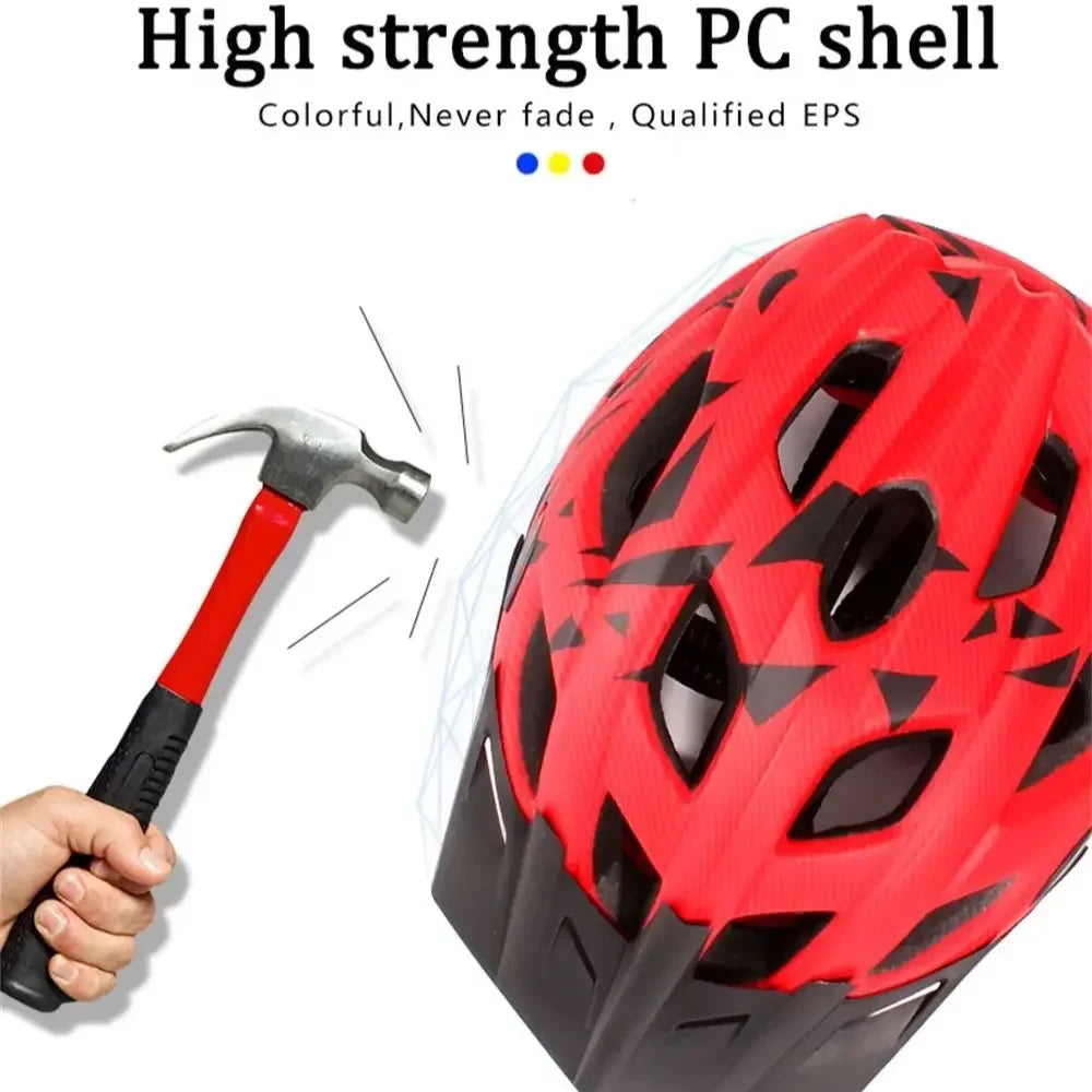 NEW Ultralight Bicycles Helmets Men Mountain Bike Helmet Integ-mold MTB Helmet With led Warning light Cycling Safely Cascos