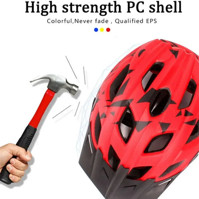 NEW Ultralight Bicycles Helmets Men Mountain Bike Helmet Integ-mold MTB Helmet With led Warning light Cycling Safely Cascos